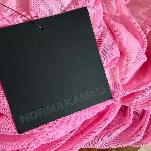 Norma Kamali NEW Walter Mini Dress Size XS in Candy Pink Sweetheart Neckline - Picture 10 of 12